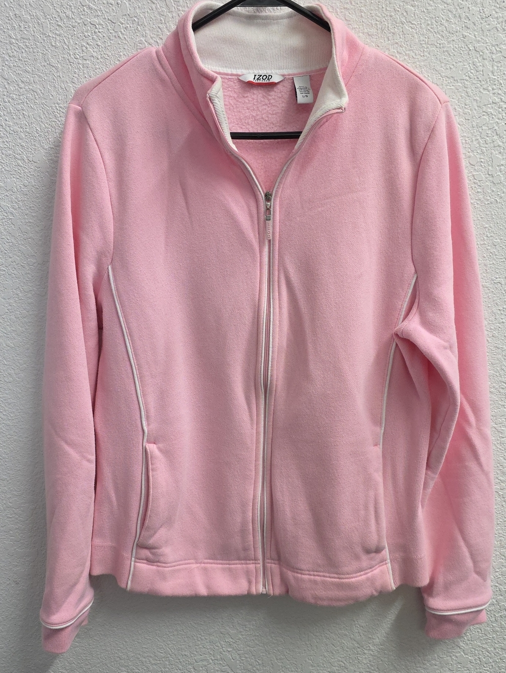 IZOD PerformX Pink Full Zip Fleece Jacket Women's L